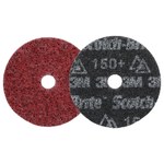 imagen de 3M Scotch-Brite Disco de acondicionamiento de superficies de cambio rápido 67226 - Cerámica con forma de precisión - 4 pulg. - Mediano - 150+