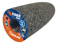imagen de Weiler Tiger Zirc Zirconia Alumina Cono abrasivo - 20 grano - 1 1/2 pulg. longitud - Agujero Central UNC de 5/8-11 - 68304
