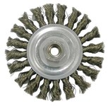 imagen de Weiler 36013 Wheel Brush - 4 in Dia - Knotted - Standard Twist Stainless Steel Bristle