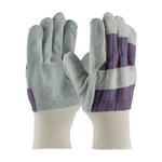 imagen de PIP 86-4144 Black/Blue/Gray/Red Leather Work Gloves - Wing Thumb - 10.25 in Length
