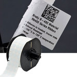 imagen de Brady B33-59-492 Rollo de etiquetas troqueladas para impresoras - 1 pulg. x 1/2 pulg. - Poliéster - Blanco - B-492