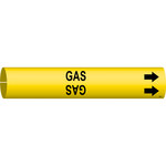 imagen de Bradysnap-On 4067-C Marcador de tubos - 2 1/2 pulg. to 3 7/8 pulg. - Plástico - Negro sobre amarillo - B-915