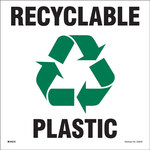 imagen de Brady B-595 Vinilo Cuadrado Etiqueta de reciclaje y medio ambiente Blanco - 10 pulg. Ancho x 10 pulg. Altura - 20640LFLS