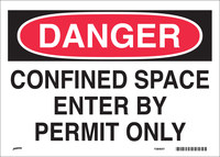 imagen de Brady Prinzing Rectángulo Letrero de espacio restringido Blanco - 48593