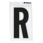 imagen de Brady 3010-R Etiqueta en forma de letra - R - Negro sobre plateado - 2 1/2 pulg. x 3 1/2 pulg. - B-309
