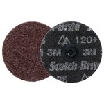 imagen de 3M Scotch-Brite TS Disco de acondicionamiento de superficies de cambio rápido 67203 - 4 pulg. - Cerámica con forma precisa - 120+ - Grueso