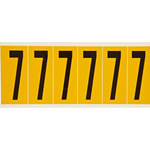 imagen de Brady 1550-7 Etiqueta de número - 7 - Negro sobre amarillo - 1 1/2 pulg. x 3 1/2 pulg. - B-946