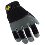 imagen de Valeo V140 Black/Gray Large Synthetic Leather Mechanic's Gloves - Neoprene Knuckles Coating - VI3731LG