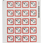 imagen de Brady 121198 Chemical Hazard Label - 1.5 in x 1.5 in - Polyester - White / Black / Red - B-7541 - 54729