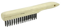 imagen de Weiler Vortec Pro Steel Hand Wire Brush - 2.05 in Width x 10.1 in Length - 0.012 in Bristle Diameter - 25100