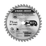 imagen de Black & Decker Piraña Carburo Hoja de sierra circular - diámetro de 7 1/4 pulg. - 67-757