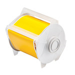 imagen de Brady 76701 Rollo de etiquetas para impresora - 4 pulg. x 100 pies - Vinilo - Amarillo - B-581
