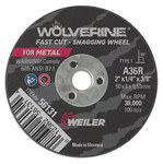imagen de Weiler Wolverine Rueda de corte 56131 - Tipo 27 - rueda de centro hundido - 2 pulg. - Óxido de aluminio - 36 - R