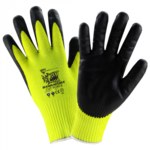 imagen de West Chester Barracuda Cut Force HVG710SNF Amarillo de alta vis./Negro Grande HPPE/Lycra Guante resistente a cortes - Longitud 9.6 pulg. - 662909-556783