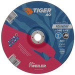 imagen de Weiler Tiger AO Rueda de desbaste con centro hundido 68376 - 9 pulg. - Óxido de aluminio - 24 - T