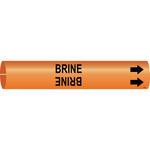 imagen de Bradysnap-On 4304-A Marcador de tubos - 3/4 pulg. to 1 3/8 pulg. - Plástico - Negro sobre naranja - B-915