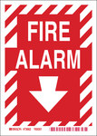 imagen de Brady Bradyglo B-324 Poliéster Rectángulo Cartel de alarma de incendios - 5 pulg. Ancho x 7 pulg. Altura - 73662