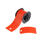 imagen de Brady B30-255-851-RED Etiquetas predimensionadas para impresoras - 3.25 pulg. x 100 pies - Poliéster - Rojo - B-851