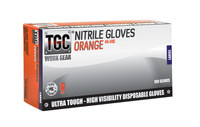 imagen de The Glove CoMPany WorkGear Naranja de alta vis. Grande Nitrilo Nitrilo Guante desechable - acabado Con textura - Longitud 9 pulg. - 348098-00016