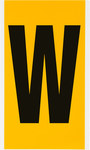 imagen de Brady 1570-W Etiqueta en forma de letra - W - Negro sobre amarillo - 5 pulg. x 9 pulg. - B-946
