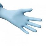 imagen de Microflex High Five Azul Grande Nitrilo Guantes para quirófano desechables - acabado Áspero - 683438-14293