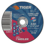 imagen de Weiler Tiger Cut-Off Wheel 57011 - Type 1 (Straight) - 2 in - Aluminum Oxide - 36 - T