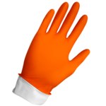 imagen de Global Glove Panther-Guard 775PF Naranja Mediano Nitrilo Guantes desechables - Grado Alimento - acabado Liso - Longitud 9 pulg. - 775pf md