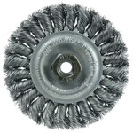 imagen de Weiler 13114 Wheel Brush - 4 in Dia - Knotted - Standard Twist Steel Bristle