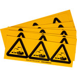 imagen de Brady 60217 Etiqueta de material peligroso - 4 pulg. x 4 pulg. - Vinilo - Negro sobre amarillo - B-946
