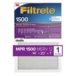 imagen de 3M Filtrete High Performance 14 in x 20 in x 1 in 2005-4 MERV 12, 1500 MPR Air Filter - 02005
