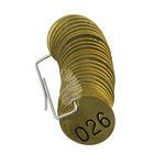 imagen de Brady 23201 Etiqueta para válvula numerada - 1 1/2''de diámetro - Latón - B-907