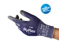 imagen de Ansell HyFlex FORTIX® 11-561 Gris/Azul oscuro 5 Nailon, HPPE, Basalto, Spandex, Poliéster Guantes resistentes a cortes - Longitud 210-285 mm - ANSELL 11-561 SZ 5