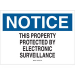 imagen de Brady B-555 Aluminio Rectángulo Cartel de vigilancia Blanco - 10 pulg. Ancho x 7 pulg. Altura - 95315