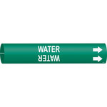 imagen de Bradysnap-On 4155-A Marcador de tubos - 3/4 pulg. to 1 3/8 pulg. - Plástico - Blanco sobre verde - B-915