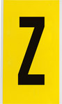 imagen de Brady 3470-Z Etiqueta en forma de letra - Z - Negro sobre amarillo - 5 pulg. x 9 pulg. - B-498