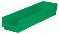 imagen de Akro-mils 321 cu in Verde Polímero de grado industrial Estante Contenedor de almacenamiento - longitud 23 5/8 pulg. - Ancho 6 5/8 pulg. - Altura 4 pulg. - Compartimientos 1 - 30164 GREEN