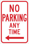 imagen de Brady B-959 Aluminio Rectángulo Cartel de información, restricción y permiso de estacionamiento Blanco - 12 pulg. Ancho x 18 pulg. Altura - 113304