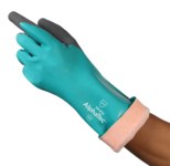 imagen de Ansell AlphaTec 58302 Gris 7 Nitrilo Guantes resistentes a productos químicos - Grado Heavy Duty - 076490-79983