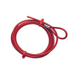 imagen de Brady Rojo Dispositivo de bloqueo de cable 45349 - Longitud 6 pies - 754476-45349