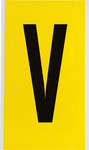 imagen de Brady 3470-V Etiqueta en forma de letra - V - Negro sobre amarillo - 5 pulg. x 9 pulg. - B-498