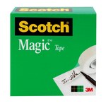 imagen de 3M Scotch 810 Magic Transparente Cinta de oficina - 1 pulg. Anchura x 72 yd Longitud - Un solo lado Adhesiva - 07369