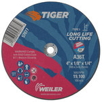 imagen de Weiler Tiger Rueda de corte 57077 - Tipo 1 (recto) - 4 pulg. - Óxido de aluminio - 36 - T