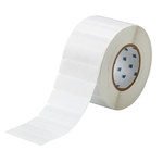 imagen de Brady THT-56-427-10 Rollo de etiquetas troqueladas para impresoras - 0.75 pulg. x 0.937 pulg. - Vinilo - Transparente/Blanco - B-427