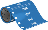 imagen de Brady 109845 Marcador de tubería autoadhesivo - Vinilo - Blanco sobre azul - B-946