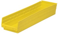 imagen de Akro-mils 321 cu in Amarillo Polímero de grado industrial Estante Contenedor de almacenamiento - longitud 23 5/8 pulg. - Ancho 6 5/8 pulg. - Altura 4 pulg. - Compartimientos 1 - 30164 YELLOW