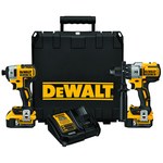 imagen de DEWALT Kit combinado de taladro percutor y atornillador de impacto sin cable - DCK299P2