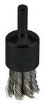 imagen de Weiler Stainless Steel Cup Brush - Unthreaded Stem Attachment - 3/4 in Diameter - 0.014 in Bristle Diameter - Cup Material: Standard - 10029