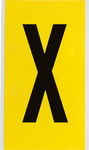 imagen de Brady 3470-X Etiqueta en forma de letra - X - Negro sobre amarillo - 5 pulg. x 9 pulg. - B-498