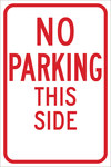 imagen de Brady B-959 Aluminio Rectángulo Cartel de información, restricción y permiso de estacionamiento Blanco - Reflectante - 115519