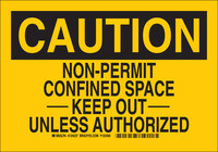 imagen de Brady B-555 Aluminio Rectángulo Letrero de espacio restringido Amarillo - 14 pulg. Ancho x 10 pulg. Altura - 124238